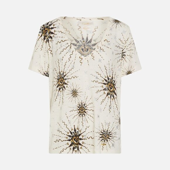 Relaxed V-Neck Tee Shirt in "Goddess Energy" - Picture 8 of 8